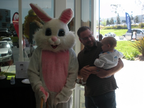 Naomi is not so sure about the GINORMOUS Bunny her dad is trying to pawn her off to